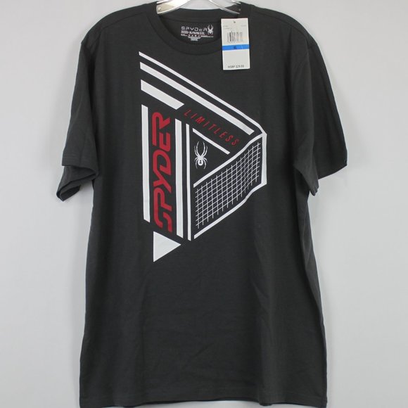 NWT Spyder Limitless XL Grey Short Sleeve Graphic T-Shirt - Picture 2 of 5